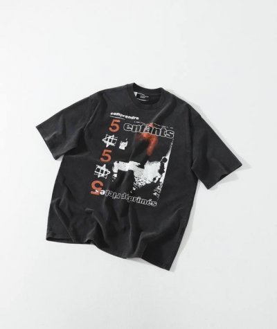 Enfants Riches Deprimes Erd忧郁的富二代最新“燃烧城墙”555插画标语重磅水洗做旧高街短袖 情侣款 重磅好货来袭，重工成衣炒盐水洗，前