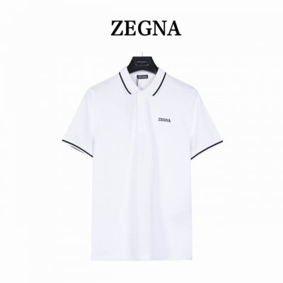 Zegna 杰尼亚经典胸口字母刺绣polo衫 网红明星同款，采用经典标识立体刺绣，刺绣饱满手感非常舒服 超级百搭好看的一款polo衫三标齐全 男女同款 人手必备