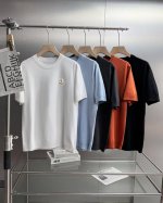 Moncler 蒙口12 48支12针进口扬子纱！2025夏季宽松圆领短袖针织衫 2 48支12针德国南毛集团Biell Y Rn扬子纱线 100进口超细美丽奴