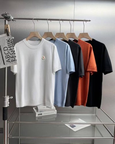 Moncler 蒙口12 48支12针进口扬子纱！2025夏季宽松圆领短袖针织衫 2 48支12针德国南毛集团Biell Y Rn扬子纱线 100进口超细美丽奴