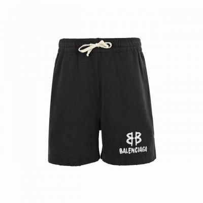 balenciaga 巴黎世家 手绘字母水洗短裤 面料采用360克刷毛面料，订染颜色后整蚀毛处理，对照原版做丝滑超柔处理，布面肌理股线清晰明显，垂感一级棒，做工