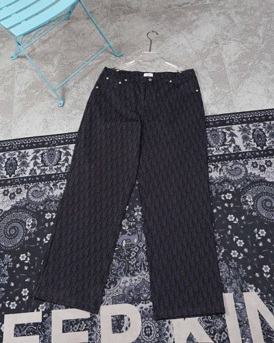 款M666 Dior Dior 迪奥 Ss春季新品老花满印提花牛仔裤直筒长裤 轻奢主义 男女日常通勤穿搭必备单品 迪奥最新顶级用料超柔高棉水洗牛仔面料！每一件水