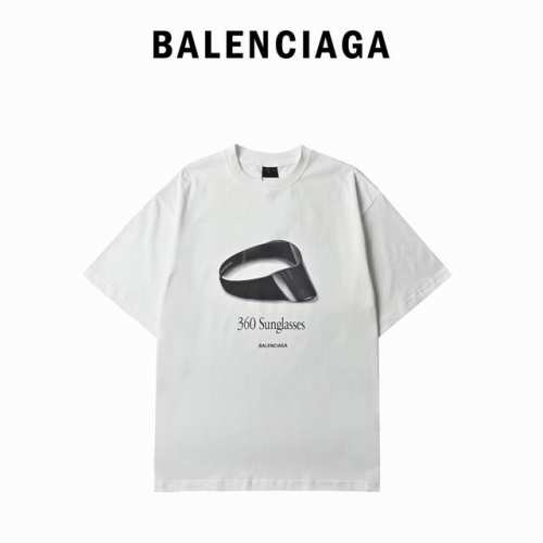 Balenciaga 巴黎世家 25Ss 墨镜印花短袖 官网品质 早春夏季最新巴黎世家单品 简约却不失奢潮范儿 采用32支足纱双265克纯棉，1*1双纱十字罗纹