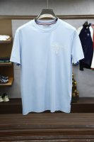 p270 蒙口2025 春夏新款# 2025春夏三色净版圆领T恤# 57.1Viscose 35%Polyster7.9%Spandex混纺，丝滑柔软细腻，带来