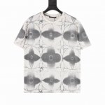顶级版本140【Lv四叶草绞染圆领短袖】 louis Vuitton Ss23路易威登 四叶草绞染印花宽松休闲圆领套头短袖T恤，男女同款 棉麻面料、水墨印花工艺