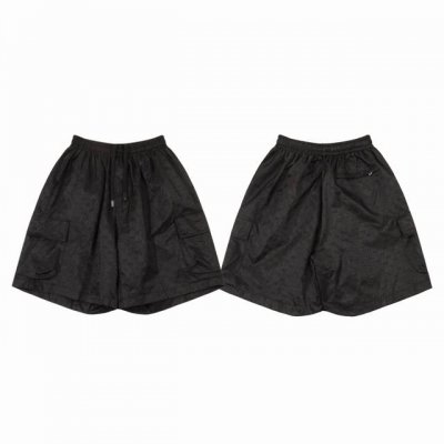Gucci 古驰 24Ss 专柜款尼龙满印抽绳多口袋工装休闲情侣短裤-顶级原单版本 Color：黑色 Size：M L Xl Xxl Number：250007