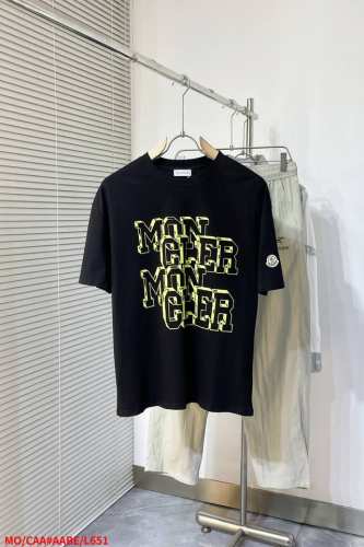 L651 Momoncler 字母Logo 立体印花 Logo标识精致升级，灵感源自八十年代复古 原版面料 官方同款 短袖T恤 定制270克同缸染面料 手感非常