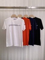 mon&Cler 25春夏新品字母坐标印花标识短袖T恤，采用定制80支双股丝光棉面料；黑色 宝蓝 橙色 白色 S～Xxxl 黑白可定制4Xl、5Xl
