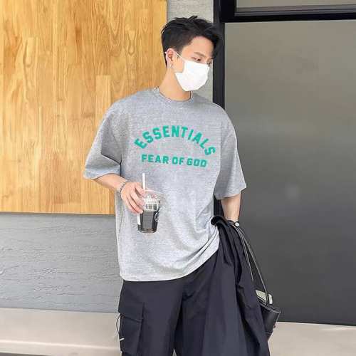 Essentials Fear Of God Fog 硅胶植绒字母印花重磅高街短袖 情侣款 顶级复刻，不惧Battle，实力口碑硬货，真的纯纯纯跑量福利把握！Z