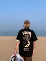 上新！ Stussy 斯图西Legacy联名限定冲浪情侣款短袖T！宽松版型！ 采用230克精梳凯迪纯棉爽滑面料！无敌质感！高端面料无任何缺点！ 进口印花浆料！绝