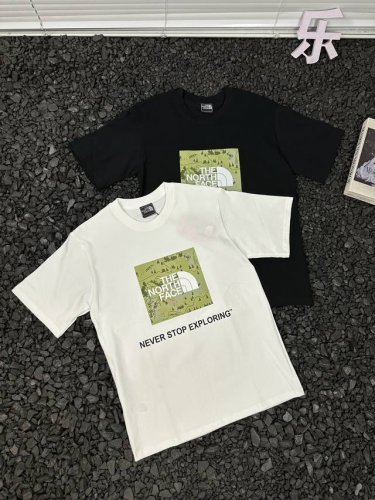 北面The North Face宽松休闲纯色时尚百搭印花Logo套头重磅圆领山系透气短袖T恤 男女同款 夏日穿搭还在纠结怎么选？一件北面The North Fa
