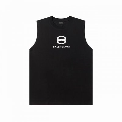 336款 新款 balenciga 巴黎世家 前后Logo字母印花背心 标准全身印花技术 纯棉柔软面料 对色定染面料 超精细平网印花工艺 潮流感十足 定染纯棉面