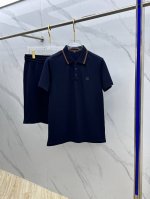 Zegna*杰尼亚 2025春夏新款男士翻领polo衫短袖T恤短裤套装 柜台同步发售 简洁时尚百搭 高端品质 Logo巧妙设计 袖口螺纹收边 定制进口双股丝光珠