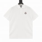 Moncler蒙口Mc 四色小徽标短袖polo衫 采用原版220G定制珠地面料 螺纹同缸定染对格对纹零色差。章仔原版1:1开模定做，5000个起订量。颜色，尺寸