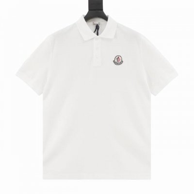 Moncler蒙口Mc 四色小徽标短袖polo衫 采用原版220G定制珠地面料 螺纹同缸定染对格对纹零色差。章仔原版1:1开模定做，5000个起订量。颜色，尺寸