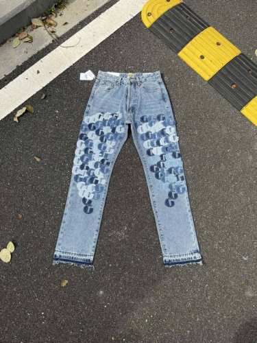p180#G77 gallery Dept.G字母贴布布丁5001牛仔洗水做旧拼接牛仔裤 -原版购入打版 真实还原Vintage极致质感 -原版五金辅料水洗等吊