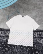 款F15 Lv 顶级高品质Lv路易威登烫钻T恤 - 采用280克双股双纱百分百棉手感舒适柔软 领口螺纹定染加厚 久穿不变形 三标齐全 专业大厂出品 做工无可挑剔