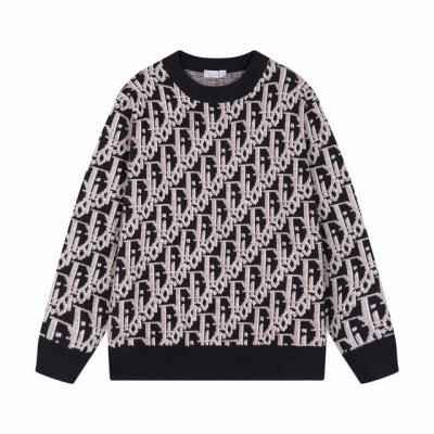 dior迪奥炫彩字母印花羊毛针织圆领毛衣 颜色 黑色 码数 S M L Xl Xxl
