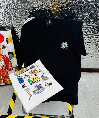 可隆 Kolon Sport 可隆Jeon Handful插画师联名25夏季新款印花休闲宽松情侣款 短袖T恤1035 细节:版本一比一复刻，吊牌 领标 水洗。