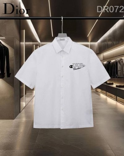 隔天出货 Dior 迪奥 Cd 爆款来袭 经典Logo印花短袖衬衫 2025Ss官网新款短袖 衬衫 衬衣，精美直喷Logo印花 高端版本，专柜定制面料 透气舒适
