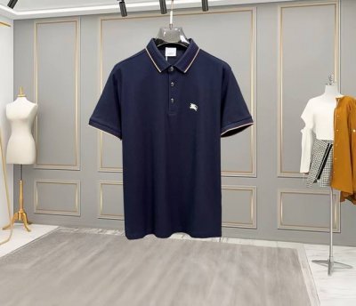2025春夏新品 巴宝莉 时尚高端男装Polo.进口顶极高密度丝光珠地，极为亲肤舒适 摸上去非常的细腻，质感很好，凉爽透气，内搭单穿都完全没问题，喜欢的亲也可以