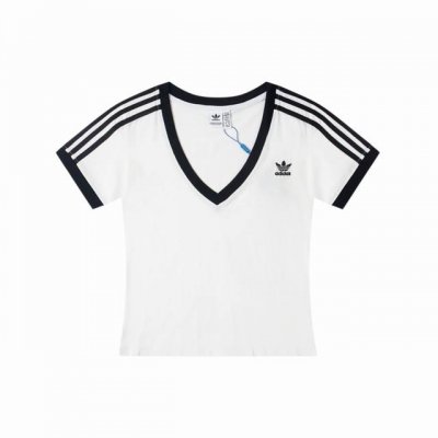 25Ss爆款Adidas 阿迪达斯刺绣V领休闲百搭时尚修身热门辣妹元气满满夏季踏青必备 热度超高-小红书同款各大博主同款- colour 白色 黑色 size