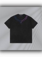 顶级最高版本 Lv路易威登Louis Vuitton 驴家1V 经典项链牙刷绣字母半袖T恤短袖 男女同款 情侣款 宽松版型 最高版本 原版面料 高版本 高品质