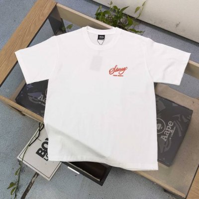 上新 款号：Xbnb0 2025新款Stussy斯图西可乐瓶盖图案Logo印花休闲情侣宽松短袖T恤，经典永远不会过时、人手必备款，260G纯棉精梳棉不起球不起毛