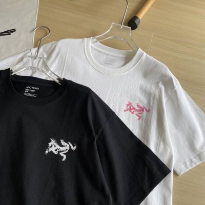 细节图 2025新款Arc'teryx 始祖鸟 系列Kragg Cotton Bird Tile 百分百棉T恤背后拼图 男女同款短袖T恤。 260纯棉双纱克人体