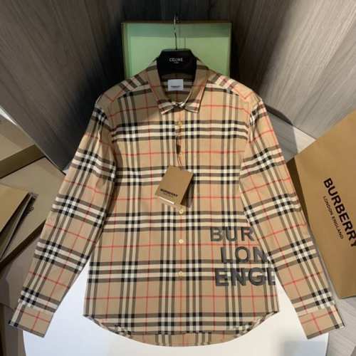 P270 Burberry 字母胶印Vintage 男女同款格纹衬衫 【Bur王牌渠道订单，最新伦敦系列单品】：百年经典格纹元素，下摆伦敦字母胶印设计，商务休闲