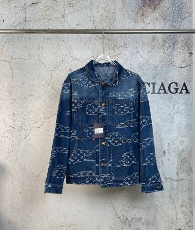 原单 上新 Louis Vuitton丨路易威登 25Ss 新款云纹 牛仔夹克外套- 采用定制斜纹提花牛仔料， 上身质感十足，舒适贴肤， 具有较好的耐磨性与透气