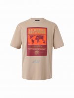 Louis Vuitton25Ss地图水钻印花短袖 正品10939购入定染32支精疏棉双纱面料260克 1*1索罗纳罗纹.高温烫钻.胶桨印花.布匹洗水 尺码Xs