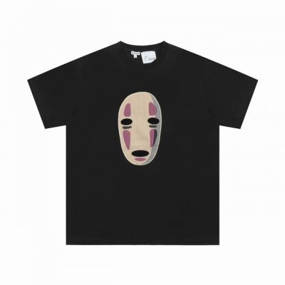 顶级代工品质 Loewe 罗意威25Ss 千与千寻无脸男刺绣短袖T恤 不需要所谓烂大街的华丽文案 主打品质 面料经过2次高温缩水固色 不变形不缩水不起球 -正确