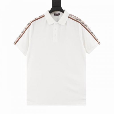 Louis Vuitton 路易威登 织带印花Logo短袖polo衫 采用210G定制丝光珠地棉打造，布料加入软油丝滑上身舒适，胸前采用Logo刺绣设计，进口机