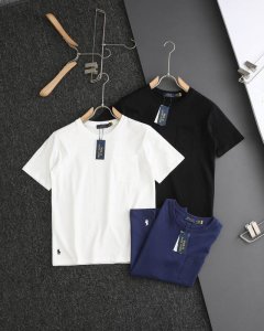 顶级复刻 Ralph Lauren 拉夫劳伦25Ss新款口袋下摆小马刺绣圆领短袖T恤 官网同步 男女同款 小红书热门爆款 各大网红博主纷纷上身 强烈推荐 细节：