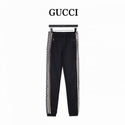 Gucci 古驰 经典蛇纹织带长裤 定织定染面料，平纹针织面料，55%涤纶，45%棉，面料3G2G打滚循环，生产周期接近25天，袖口采用尼龙纱材质，穿多久洗多久