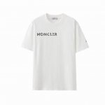上新 款号：M1076 2025早春Moncler 蒙口 官网同款印花图案 双纱纯棉短袖 - 260G双纱纯棉顶级面料 手感柔软 百分百纯棉独家出货 定染硫化黑