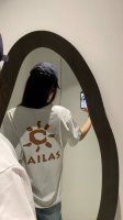 品名：Kailas 凯乐石 25Ss 新款印花后背大Logo宽松男女同款圆领纯棉短袖T恤 版型；宽松版 面料：330G全棉精梳棉 颜色： 黑色-白色 尺码M-L