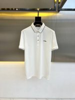 Lp 意大利奢侈品牌25S春夏新品 ，男士商务休闲纯色翻领短袖Polo衫，客供进口100%珠地棉面料，甄选上等长绒棉花原料，面料属性皆为上乘，网眼结构细腻自然，