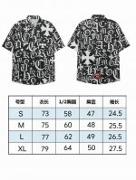 现货 p 2288 Chrome Hearts 克罗心 抽绳红嘴满印梵文字母休闲衬衣 颜色：黑色 码数：S M L Xl