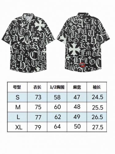 现货 p 2288 Chrome Hearts 克罗心 抽绳红嘴满印梵文字母休闲衬衣 颜色：黑色 码数：S M L Xl