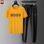直 Boss 胖子福音 2025官网同款.世界知名奢侈品牌.夏季男士 双丝光 高品质货套装 采用进口原单面料 ，当季时尚潮流款，百搭爆款。简洁大方，精密的车工，