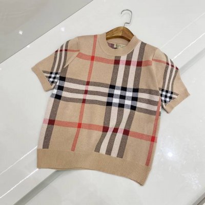 burberry巴宝莉25Ss春季新款条纹格子提花针织圆领短袖T恤 单品采用定棉纱、25春季新款针织提花Logo蛇年新品 全套定制辅料！逼格拉满 原版一比一开模
