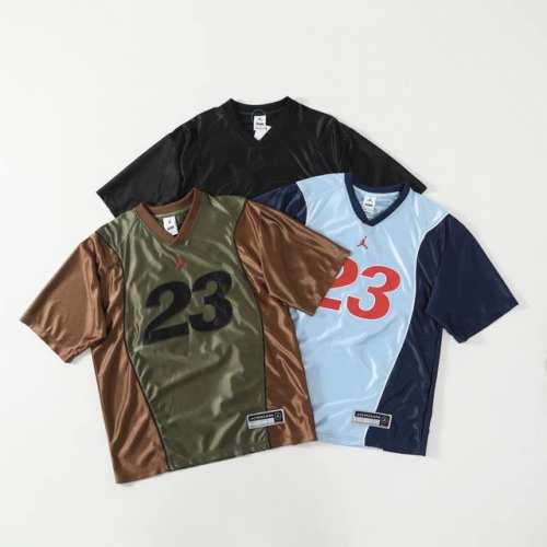 180 Supreme X Aj Jordan 联名款 Fw24 Week7 Warm Up Jersey 胸前Logo撞色短袖足球衣/篮球短裤 男女同款 定制
