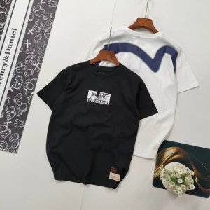 尺码S-2Xl掌柜推荐 春夏新款 Evisu 福神 抽烟达摩佛头大M短袖T恤 高版本高品质原版面料 网红明星同款 正面印有抽烟达摩与佛头拼接图案 潮流风格扑面而