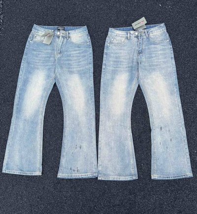 款号213 Balenciaga 巴黎世家牛仔裤， 男女同款 海外限量款纯色工装牛仔裤，简约大方日常通勤首选，辨识度更高，宽松廓型 ，男女都可驾驭， 重度洗水，