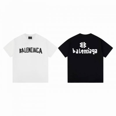 款M 割破胶带短袖120 Balenciaga 巴黎世家Ss经典胶带印花T恤 衣服面料采用 克双纱纯棉面料，上身透气舒适度高，同缸螺纹无色差，印花采用拉浆工艺字