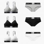 套 款号Ys02 贴身衣物非质量问题不退不换 Calvin Klein新款Ck96系列新款方块标Logo一体软杯无钢圈运动背心套装 尺码：S M L 颜色：黑色