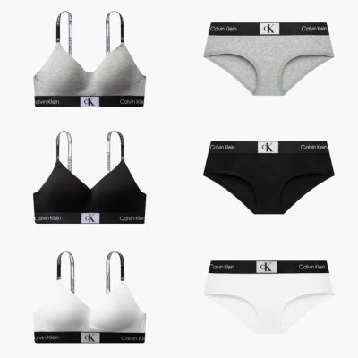 套 款号Ys02 贴身衣物非质量问题不退不换 Calvin Klein新款Ck96系列新款方块标Logo一体软杯无钢圈运动背心套装 尺码：S M L 颜色：黑色