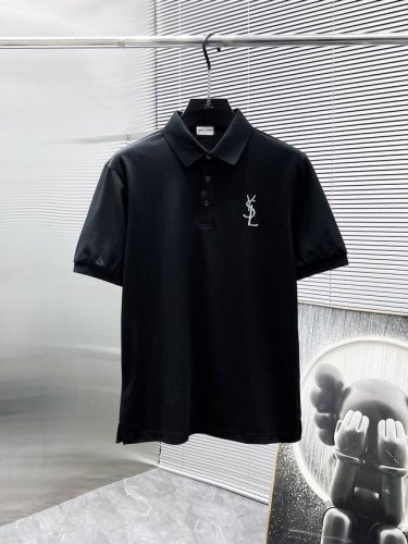 圣罗兰 Ysl 2025Ss夏季新款 翻领短袖T恤 Polo衫，高端版本！专柜定制面料 透气舒适度高，细节无可挑剔，品牌元素设计理念，体现高品质。手感细腻柔软！